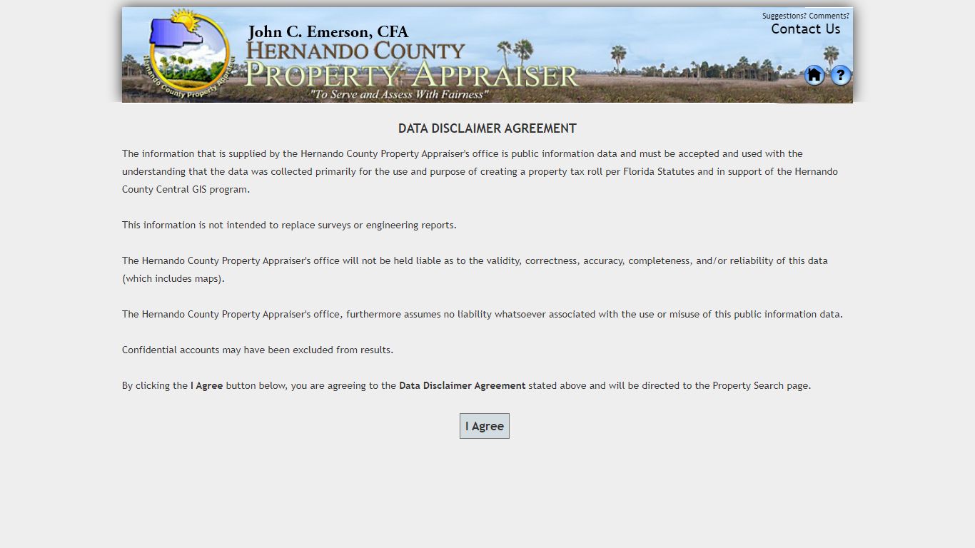Home Page- Hernando County Property Search